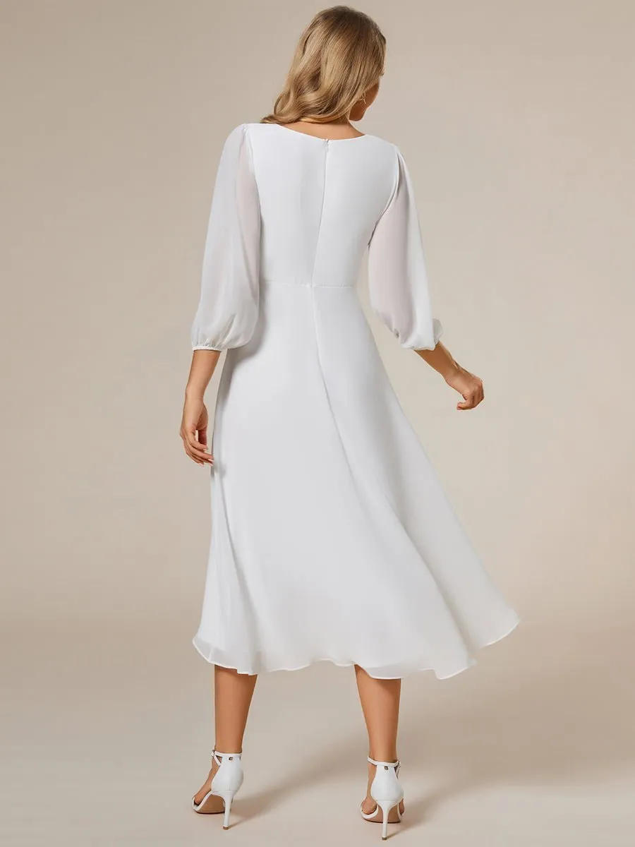 Zarena long sleeved elopement wedding dress Express NZ wide